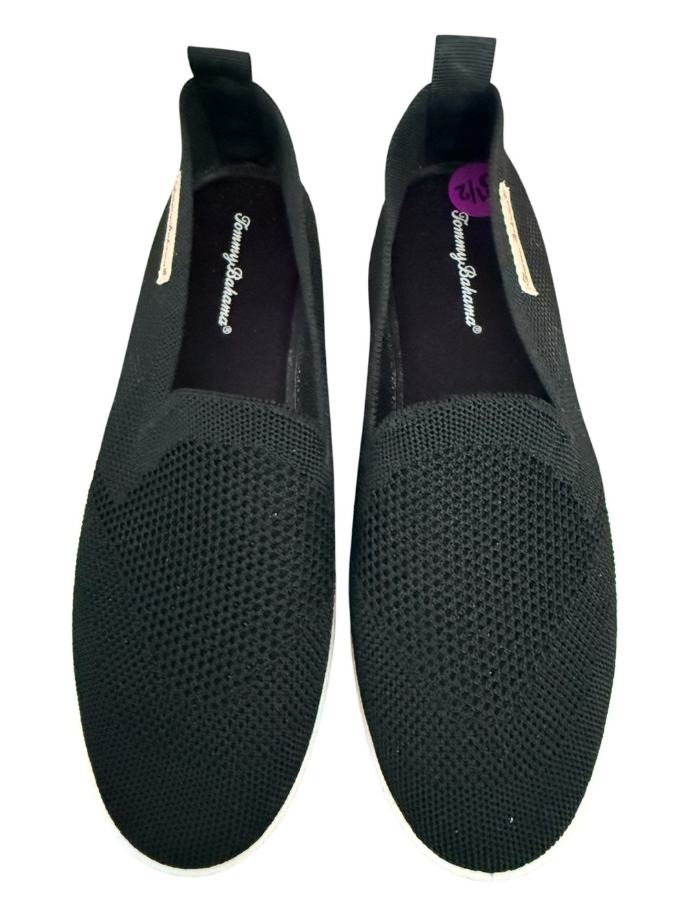 Tommy Bahama Black Knit Slip-On Loafers